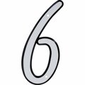 Ornatus Outdoors 4 in. Nail-On Reflective Plastic House Number - 6 OR2983701